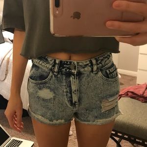 Denim shorts